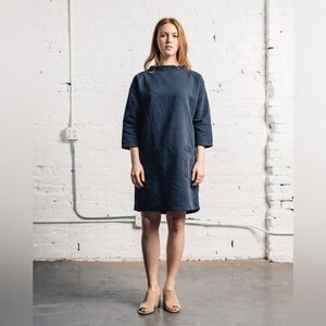 You Must Create Navy Smock Cotton Dress - size Medium